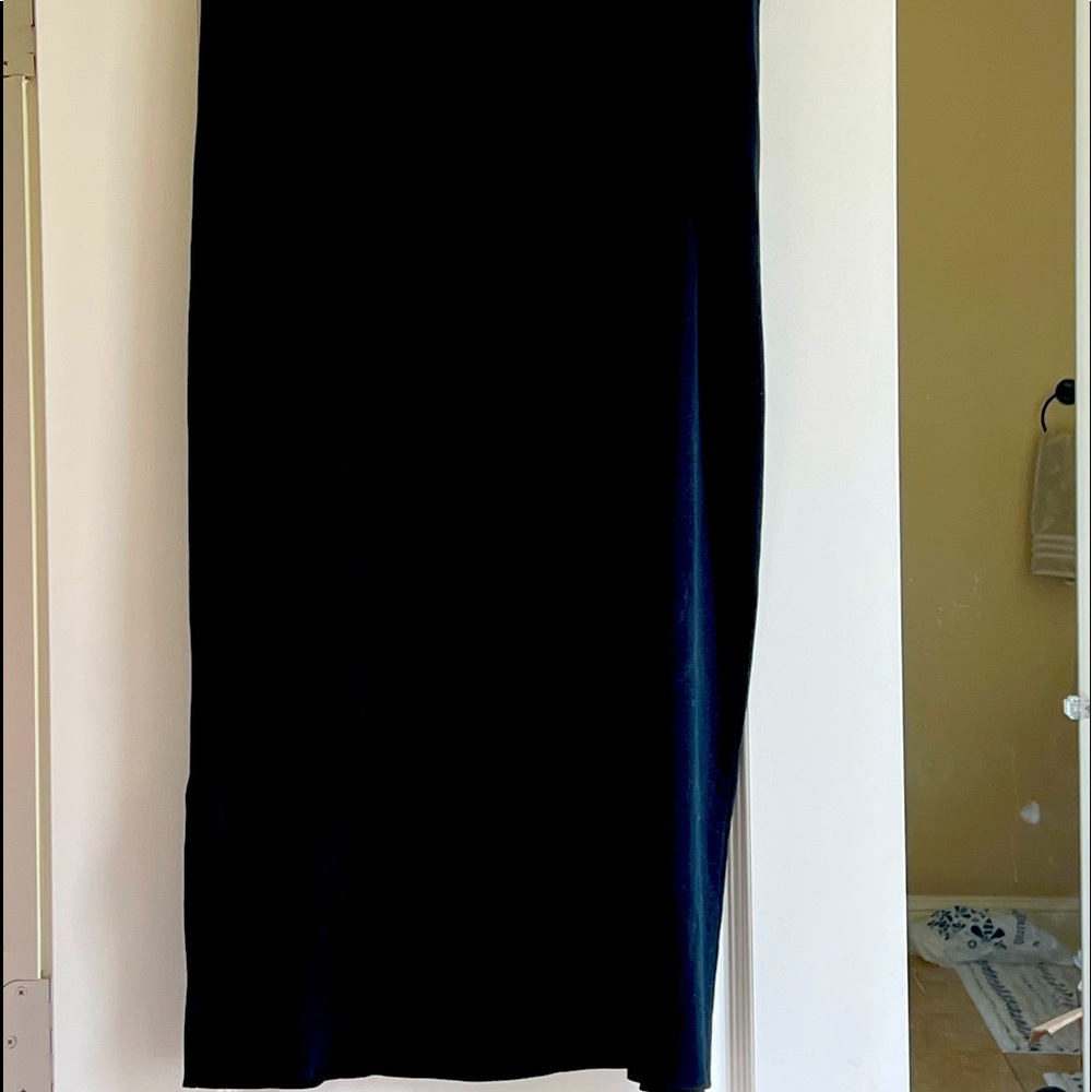 Ming Wang long & straight black skirt